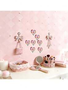 10 Sheets 4100pcs Hair Gem Stickers, Colorful Acrylic Shiny Pearl Rhinestone Self-Adhesive Stickers, Women Girls Holiday Party COS Costume Hair Styling Tools - Multicolor - View 9