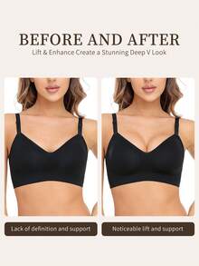 1 buah Bra Pengangkat Tak Terlihat Leher Halter Cokelat, Bra Tak Terlihat Anti Selip untuk Dada Kecil, Bra Tanpa Tali dan Tanpa Punggung, Cocok untuk Gaun, Pakaian Renang, Bikini, Bra Silikon Pengangkat Tak Terlihat Baru dengan Tali, Memperindah Belahan Dada - cokelat kopi - View 8