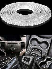 1 Yarda/5 Metros Rollo de Pegatina de Strass para Coche, Pegatina Brillante para Interior de Coche, Pegatina de Decoración del Hogar, Adecuada para Coche, Decoración del Hogar, Decoración de Fiestas, DIY - A - Ver 9