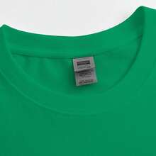 Briar University Hockey Graphic Tee, Vintage Collegiate Style, EST 2015, Letter Number Print, Drop Shoulder Crop Top, Crew Neck Short Sleeve, For Fans - 綠色 - 查看 3