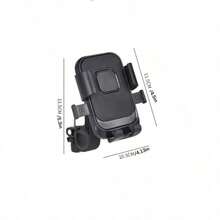 360 Degree Rotating Shockproof Motorcycle Phone Holder, 6-Claw Secure Bicycle Electric Scooter Phone Mount - Black - View 3