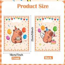 10/20/50pcs Capybara Party Favor Bags, Cute Capybara Pattern With Handles, Suitable For Capybara Theme Birthday Party, Baby Shower Party Decorations - Multicolor - View 6