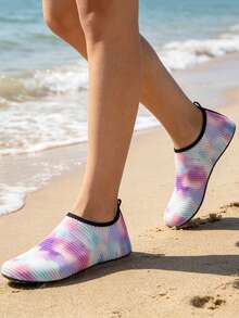 Leisfit Zapatos deportivos para adultos de tela elástica & diseño de malla hueca, impermeables, transpirables, ligeros y fáciles de usar para playa, actividades al aire libre, natación, senderismo & trekking en río - Perfectos para primavera, verano & otoño - Morado - Ver 4
