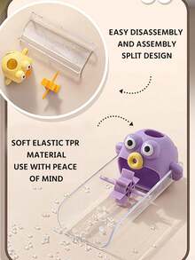 1pc Home Faucet Extender, Cute Cartoon Silicone Water Extender For Baby Hand Washing, Universal Anti-Splash Tool For Kids - Multicolor - View 3