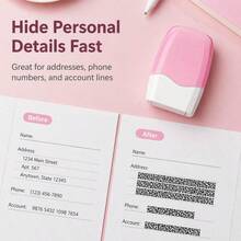 Confidentiality Stamp Roller Pen For Express Delivery Labels, Personal Privacy Protection, Anti-Leakage Scrambled Code Eraser, Password Protection Cover-Up - A - View 3