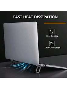 2Pcs Foldable Invisible Laptop Stand, Ergonomic Height Raise Holder, Portable Keyboard Riser For Heat Dissipation, Space‑Saving Adhesive Notebook Support, Easy Installation For Home Office Business Travel - View 10