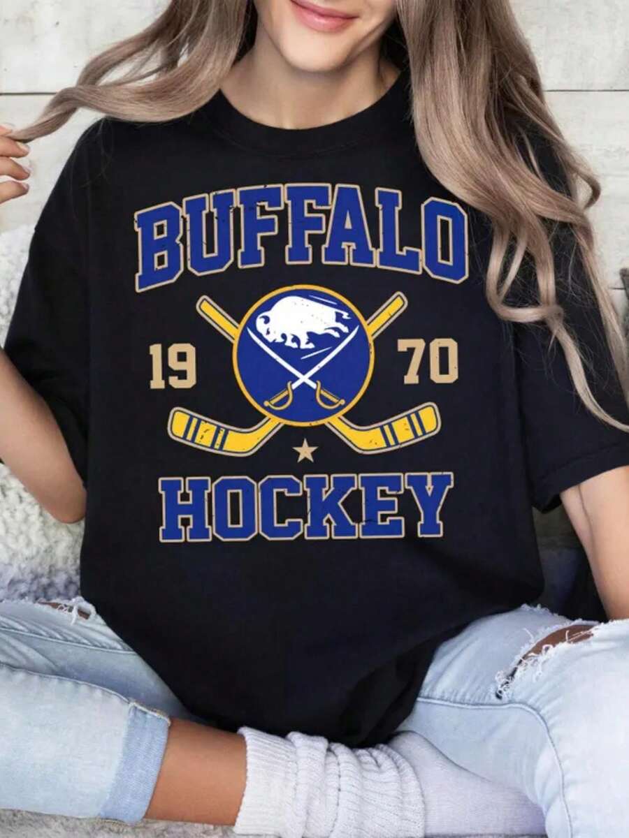 Sudadera de los Buffalo Sabres de los 90, Sudadera de Hockey de los Buffalo Estilo Vintage, Camiseta Retro de Hockey de los Buffalo, Suéter Retro de Hockey sobre Hielo de los Buffalo3 (2) 4M - Blanco - Ver 1