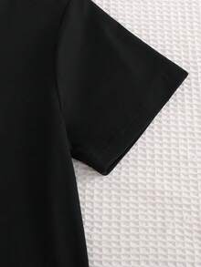 春夏男童短袖遊戲機印花 + 舒適長褲睡衣 2 件套，適合日常居家遊戲與閱讀 - 黑色 - 查看 6