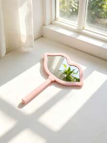 1PC Kiss Highlight | 3D Eyelash & Lip Print Handheld Mirror, Moisture-Proof Portable Bathroom Mirror, High-Definition Non-Distorting Mirror, Exclusive Gift For Besties, Valentine's Day/Wedding Season/Christmas/Mother's Day/Campus Season Souvenir, Suitable For Bedroom/Dorm/Outdoor/Travel/Bag Portable - Multicolor - View 17