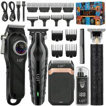 LQT 家用理髮工具組 (5件/4件/3件/2件/1件)，迷你無線理髮器套裝，鬍鬚修剪器、刮鬍刀和耳/鼻毛修剪器，USB 充電，男士理髮工具，適用於個人、家庭和理髮店使用，理想的男士禮物，父親節禮物 - 查看 12