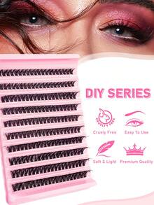 10 Rows 200pcs Single Eye Lash Clusters 60D 8-16mm DIY Lash Clusters, Thick Natural, Super Soft, Super Lightweight, Reusable, Suitable For Daily, Dating, Travel, Party, High Cost-Performance Large Capacity Lash Clusters - View 4