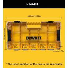 DEWALT TSTAK Heavy Duty Tool Storage Box, Screwdriver Bits, Screws, Nuts, Bolts, Parts Organizer Box, Portable Storage Box, Tool Organizer Box With Dividers DEWALT N542474 - N542474 - View 5