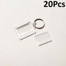 5/10/20/30Pcs Party Gift Creative Transparent Heart & Square Photo Frame Keychain Shell Acrylic Material Keychain Pendant Suitable For DIY Craft Enthusiasts, Placing Photos Of Loved Ones And Children, Phone And Car Key Pendant Decoration, Sister Gift, Christmas Gift - Multicolor - View 27