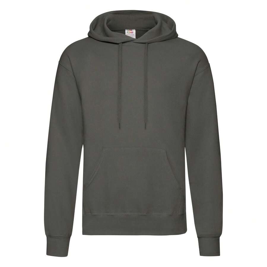 Fruit Of The Loom Unisex Adults Classic Hooded Sweatshirt - Light Graphite - View 1