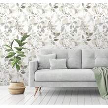1 Roll 17.7 * 78.7/118.1 Inch Imitation Oil Painting Gray Watercolor Eucalyptus Leaf Self-Adhesive Wallpaper, Waterproof Peel And Stick Wallpaper, Suitable For Artistic Decoration Of Living Room And Bedroom Walls, DIY, Tenant's Old Wall Renovation - A - View 13