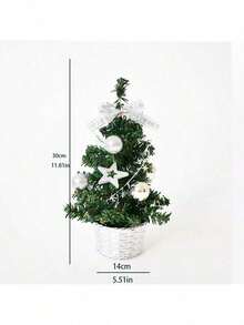 1 cây thông Noel trang trí mini nhân tạo, phụ kiện trang trí mini, quà tặng Giáng sinh cho gia đình, 20/30cm, quà tặng đặc biệt, trang trí nhà cửa - Nhiều màu - Xem 5