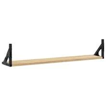 vidaXL Wall Shelves, 2 Pieces, Light Oak Khaki, 80 X 15 X 15.5 Cm, Engineered Wood, Modern, Sturdy Wall Shelves, Rectangular Storage For Living Room, Space-Saving, Stylish, Practical - Light Oak Khaki - View 6