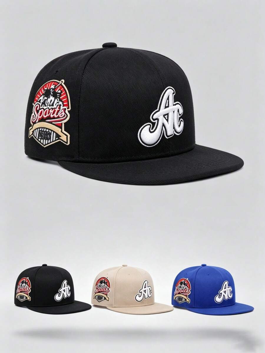 1 Pc Unisex Retro Letter Embroidered Fashionable Baseball Cap, Adjustable Design, Perfect For Outdoor Activities, Travel, And Running