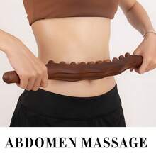 1pc Wooden Gua Sha Scraping Massage Tool, Handheld Wooden Massage Stick For Neck, Arm, Leg, Back, Waist Muscle Relaxation And Body Shaping, Suitable For Men And Women - A - View 3