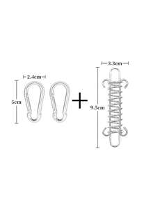 1pc High-Strength Steel Spring Clip + 2pcs Carabiners, Tent Sunshade Windproof Fixing Buckle, Camping Equipment Accessory - Multicolor - View 5