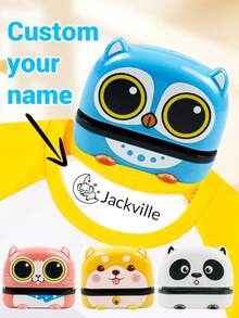 Custom Name Stamps, Waterproof, Suitable For Clothing, Handwritten Signature Stamps, Personalized Clothing Stamps, DIY Custom Cartoon Self-Inking Name Stamps, Compact, Wrinkle-Free, Reusable, Ideal Gift Choice, Back To School, Quick-Dry - Style a - View 2