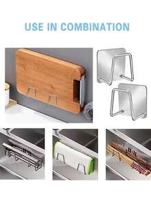 1/2/4/6/8/10pcs Stainless Steel Sink Sponge Rack For Sponge Steel Wire Ball Draining Paste The Inner Wall Of The Sink Kitchen Supplies - Multicolor - View 12