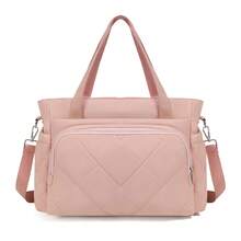 Multifunctional Quilted Diaper Bag, Large Capacity Mother And Baby Handbag & Crossbody Bag, Lightweight Waterproof Outing Mom Bag - Multicolor - View 12