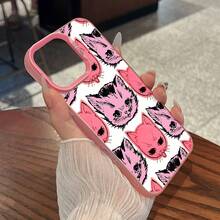 Funda para móvil con diseño de adorables caras de gato rosa, compatible con Samsung, Apple, VIVO, OPPO, , ,  y Honor. Fabricada en TPU, protege eficazmente tu teléfono de golpes y caídas. - Rosa - Ver 2