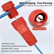 33pcs/Set No-Strip Piercing Wire Connector, Pin-Type Quick Wire Connector, Outdoor LED Lighting Wire Connector Set With Wire Stripper - PCT-t1/33PCS - View 4
