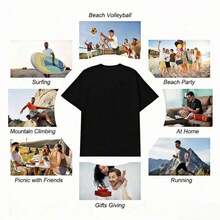 Unisex-T-Shirt "Glaube statt Angst" – Schwarzes Kurzarm-T-Shirt mit Rundhalsausschnitt, rosa Kreuz und Bibelvers aus Psalm 118,6 – Christliches Streetwear-Top für Damen und Herren, ideal für Sommerfestivals - marineblau - Übersicht 5
