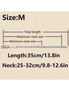 1 pieza Collar para mascotas decorado con rhinestones, adecuado para gatos y perros, se puede usar a diario - Plateado - Ver 6