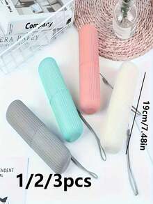 1/2/3pcs High-Quality Travel Toothbrush Set, Ideal For Your Oral Care On The Go. Portable Travel Toothbrush Case With Built-In Mouthwash Cup. Compact Design Saves Space And Comes With Hygienic And Toothbrush Cup. Combines Storage, Toothbrush Case And Toothbrush Cover In One, Essential For Business Travel, Vacation, Leisure Travel And Daily Commute - Multicolor - View 12