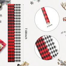 Waline pajitas de Navidad u2013 Pajitas de papel desechables en blanco, rojo, negro bfalo a cuadros para da festivo, bodas, cumpleaos, fiestas de campo - Blanco - Ver 2
