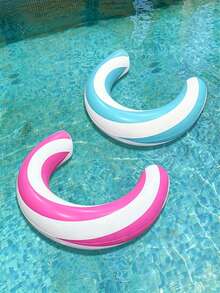 1 Pack U-Shaped Inflatable Swimming Float Noodle, Thickened PVC Water Lounge Float, Portable Pool Floating Chair For Adults, Summer Pool Beach Party Vacation Water Toy - Multicolor - View 4