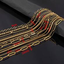 2m Fashion Stainless Steel O-Chain Round Circle Chain Lip Chain Cross Bead Chain For DIY Handmade Necklace Bracelet Jewelry Accessories - Chain - View 3