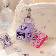 MINISO Sanrio My Melody 可愛盒裝鑰匙圈，可愛角色迷你公仔包飾吊飾，翻蓋設計附鑰匙環，後背包手提包配件，返校禮物 - 樣式 1 - 查看 4