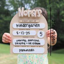 Personalized Name First Day And Last Day Of School Sign, Customized Wooden Back To School Milestone Board, Preschool Kindergarten Photo Prop, Student Keepsake Gift, Personalized Name, Customized Name, School Sign, Milestone Board, First Day Of School - C-school Opening Record Wooden Plaque - View 5
