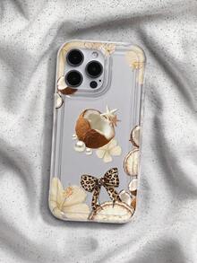 夏日度假風扶桑花與椰子圖案手機殼，相容 iPhone 13/15/16/17pro/17/14/17/15pro/15 Plus/15 Promax/7plus/8plus/X/Xs Max/Xr/11pro/12pro/13pro/14pro/12mini/13mini/11promax/12promax/13promax/14promax/14plus/17pro Max/17Air/6/6s Plus/7/8/16Pro/16plus/16promax/Se2，相容 Galaxy/A54/A14/A12/A13/A15/A32/A33/A24/A52S/S20/S21/S22/S23/S24/S23Plus/S24ultra/S25/A33/A23/A07/A17/S26/A56/A57 - 彩色 - 查看 2