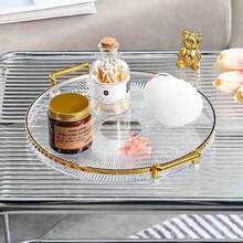 Nordic Decorative Multipurpose Serving Tray With Handle And Gold Detail Table Decoration - 金色 - 查看 8