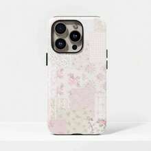 Una elegante funda para teléfono que no incluye cordón ni soporte. Funda BLUSHING FLORALS, funda para teléfono con lazo rosa para 17, 16, 15, 14, 13, 12, 11, Pro, compatible con 17. - Blanco - Ver 1