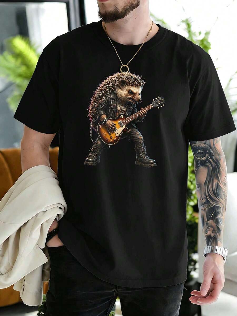 T-shirts i stora storlekar för män - Svart - Visa 1