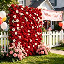 22 rosas artificiales a granel, rosas de seda falsas, rosas realistas para centros de mesa de boda, arreglos florales, decoración del hogar - Rojo - Ver 8
