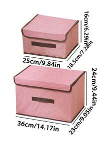 1 Set/1 Piece Non-Woven Fabric Storage Basket, Fabric Organizer Box, Suitable For Dorm, Clothing, Toys, Books, Snacks, Household Items. Foldable, Washable, Large Capacity Linen Storage Bin. - Multicolor - View 11