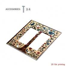 Switch Panel, Decorative Wall Plate, Light Switch Cover, 1Gang 2Gang Panel, Blue Bird & Floral Print, 2D Flat Printing, Pastoral Style Wall Decor, Indoor/Outdoor Universal Switch Cover, Decor Single/Double Toggle Panel, Bedroom Kitchen Bathroom Soft Decor, Installation Screws Included - A - View 20