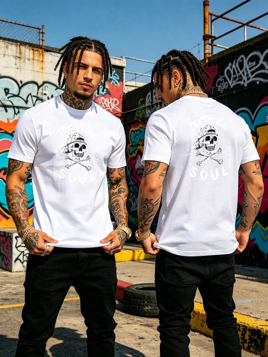 Casual 108% Cotton Unisex Top For Training Daily Sports Daily Scene - White - View 1