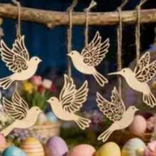 6pcs Laser Cut White Paper Dove Hanging Decorations, Suitable For Home Decor, Yard Decor, Hanging Ornaments - Rustic Bird-Shaped Hollow Hanging Decor With Jute Rope, Perfect For Spring/Summer Rustic Party Decor, Wedding Decor, Baptism Decor - Multicolor - View 10