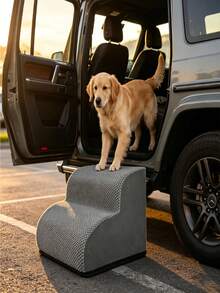 Pet Stairs To Protect Dog Knee Joints From Jumping Injuries, Pet Ramp For Senior Dogs With Arthritis Unable To Jump On Sofa, Pet Steps For Injured Puppies After Leg Surgery, Climbing Aid Stairs For Short-Legged Dogs Like Corgis, Non-Slip Pet Steps For Cats And Dogs To Prevent Falling From Sofa, Joint-Protecting Pet Climbing Ladder Suitable For Elderly Small Pets - Dark Grey - View 7