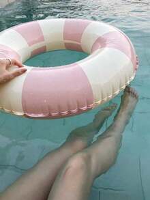 Nuevo aro de natación rosa para adultos, flotador inflable blanco y azul, adecuado para verano, playa, piscina y otras ocasiones. - Rosa - Ver 2