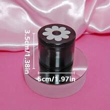 1PC, New Japanese Style 50MM Minimalist Flower Herb Grinder, Zinc Alloy Metal 4-Layer Fine Grinder, Portable Herb Crusher, Suitable For Hand-Rolled Smokers! - View 3