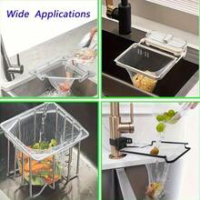 10/30/60PCS Disposable Kitchen Sink White Fine Mesh Filter Bag, Elastic Kitchen Sink Filter Mesh Trash Bag, Expandable, Anti-Clogging, Fits Most Sizes Sink Filter, Keeps Sewer Line And Garbage Disposal - A - View 7